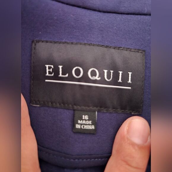 Eloquii The Ultimate Stretch One Button Blazer In Navy Blue Size 16 - Picture 4 of 13